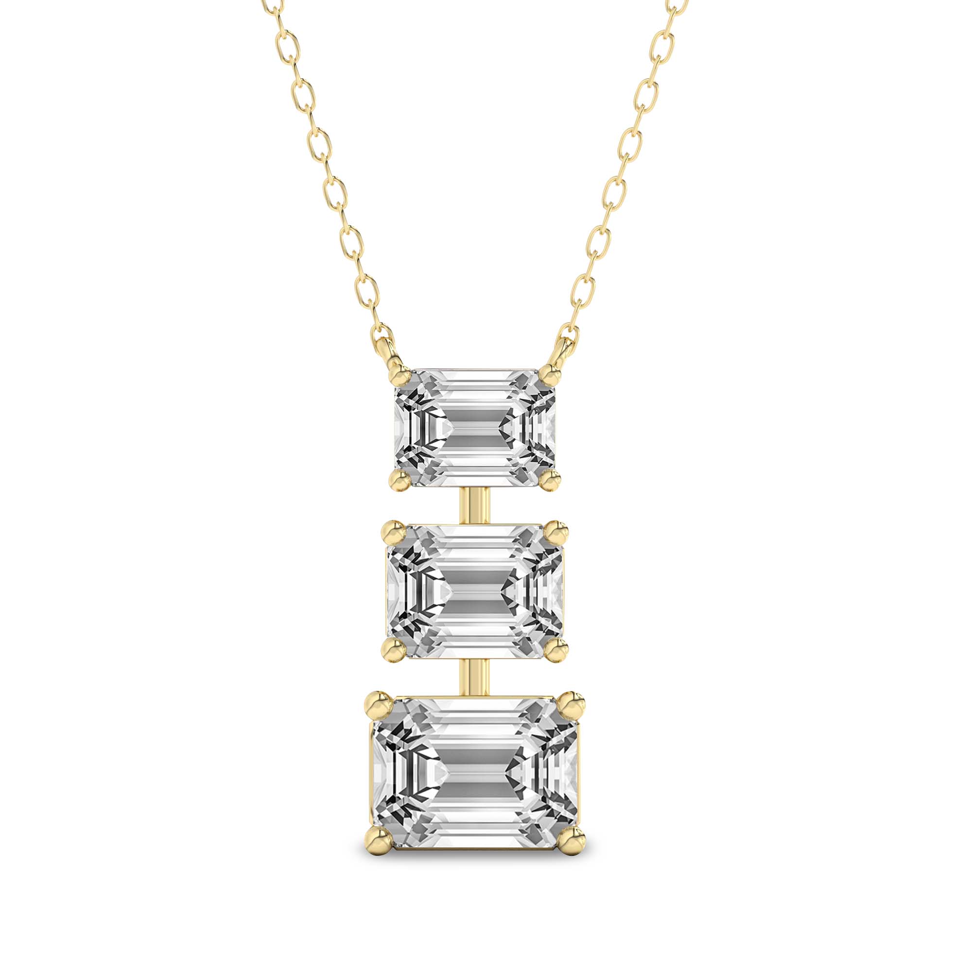 Harmony Emerald Lab Diamond Fashion Necklace front view