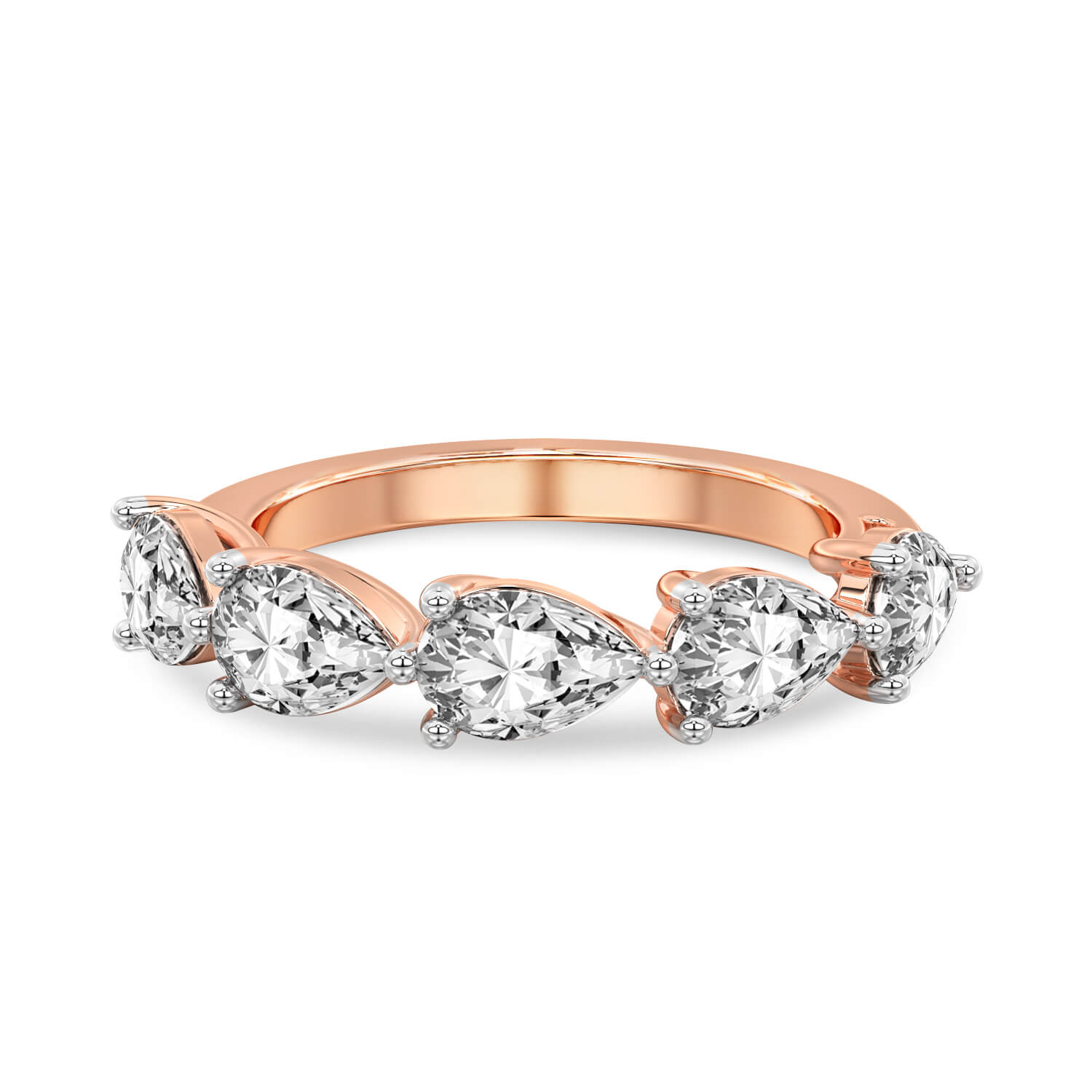 Penelope Pear Lab Diamond Anniversary Band front view