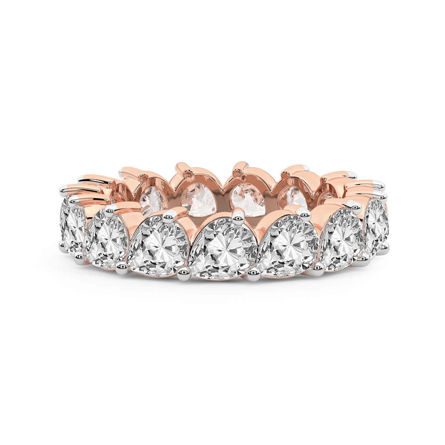 Danna Pear Lab Diamond Eternity Ring front view