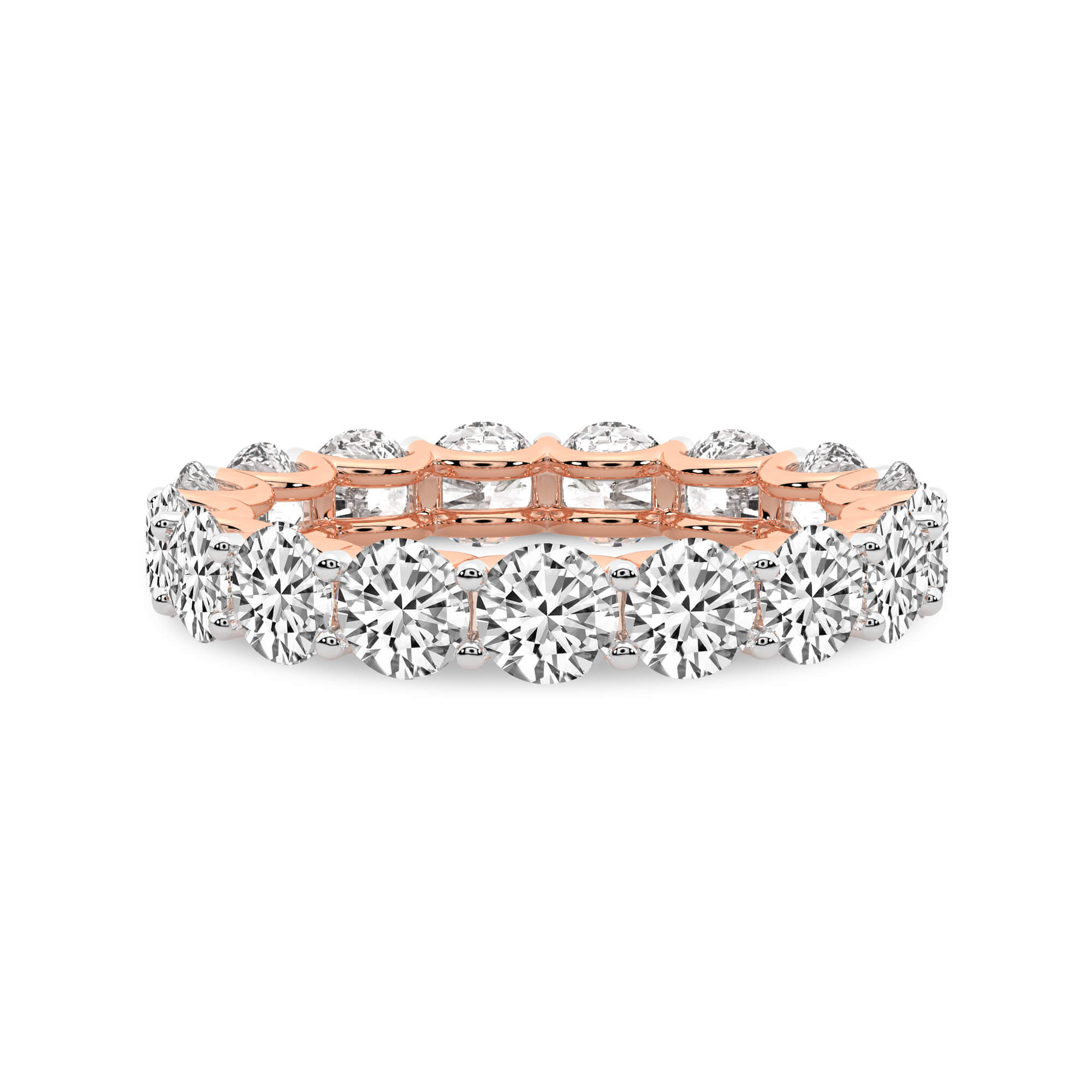 Neveah Round Lab Diamond Eternity Ring front view
