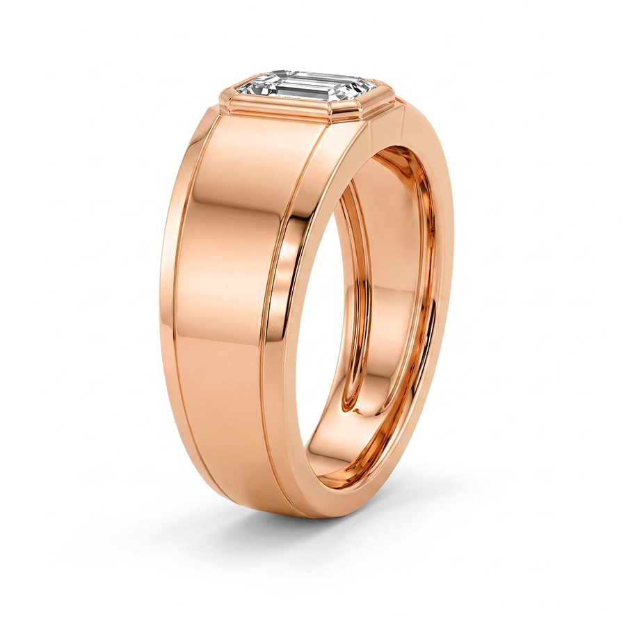 10kt Rose Gold Rian Men's Ring (1 Ct. Tw.) left