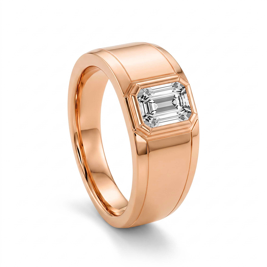 10kt Rose Gold Rian Men's Ring (1 Ct. Tw.) right