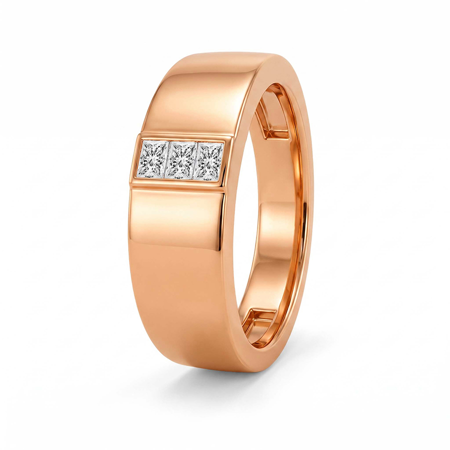 14kt Rose Gold Aster Men's Ring (1/3 Ct. Tw.) left