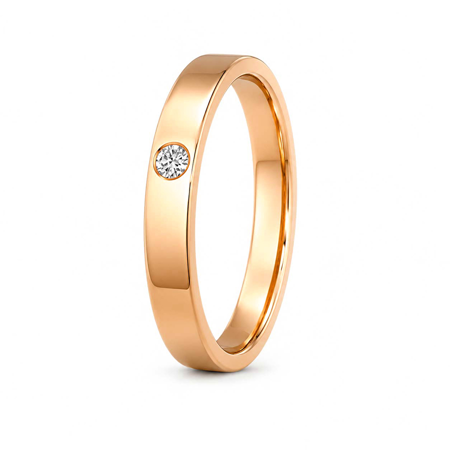10kt Rose Gold Evren Men's Ring (1/10 Ct. Tw.) left