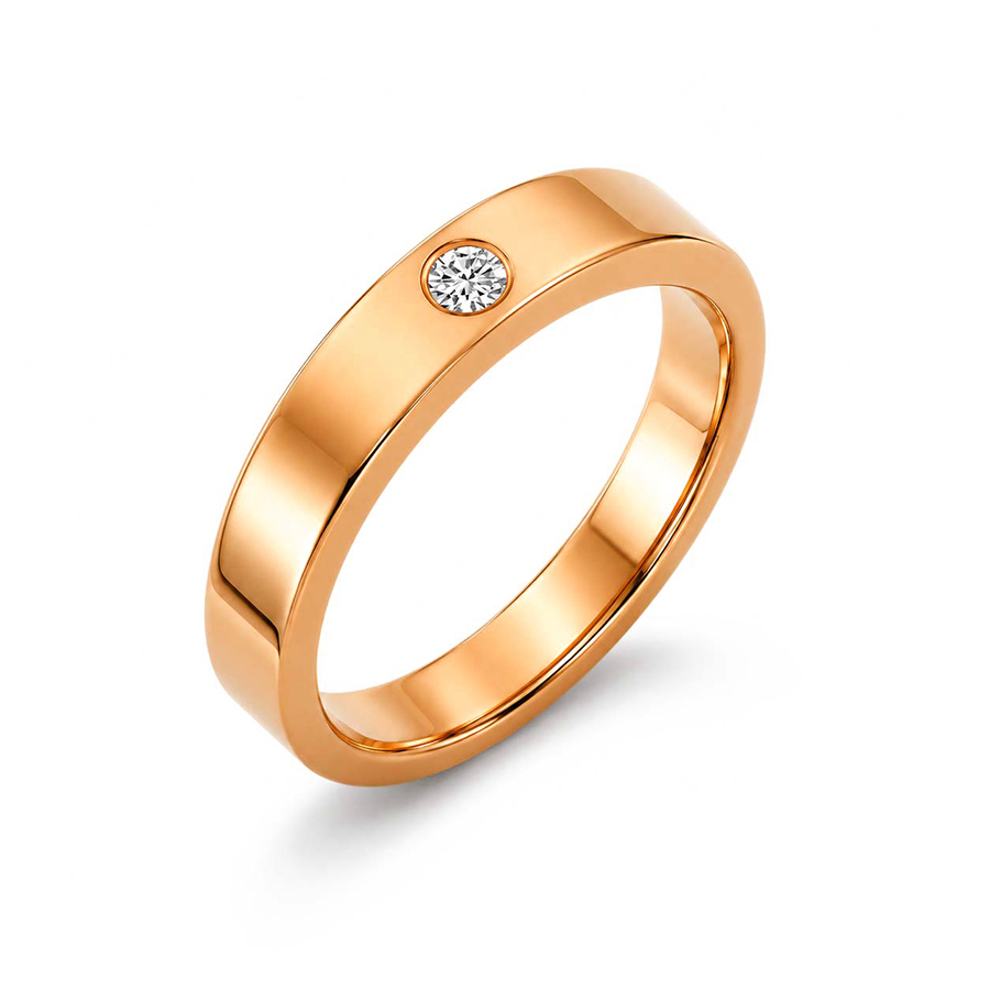 10kt Rose Gold Evren Men's Ring (1/10 Ct. Tw.) right