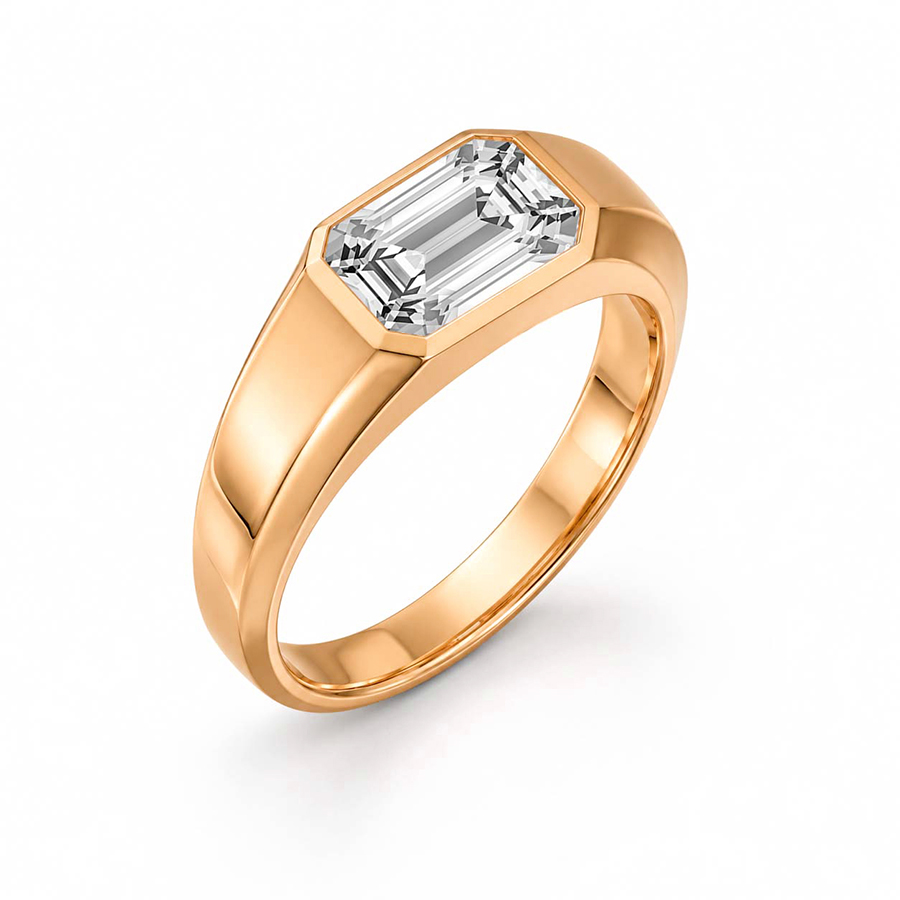 10kt Rose Gold Regis Men's Ring (1 Ct. Tw.) right