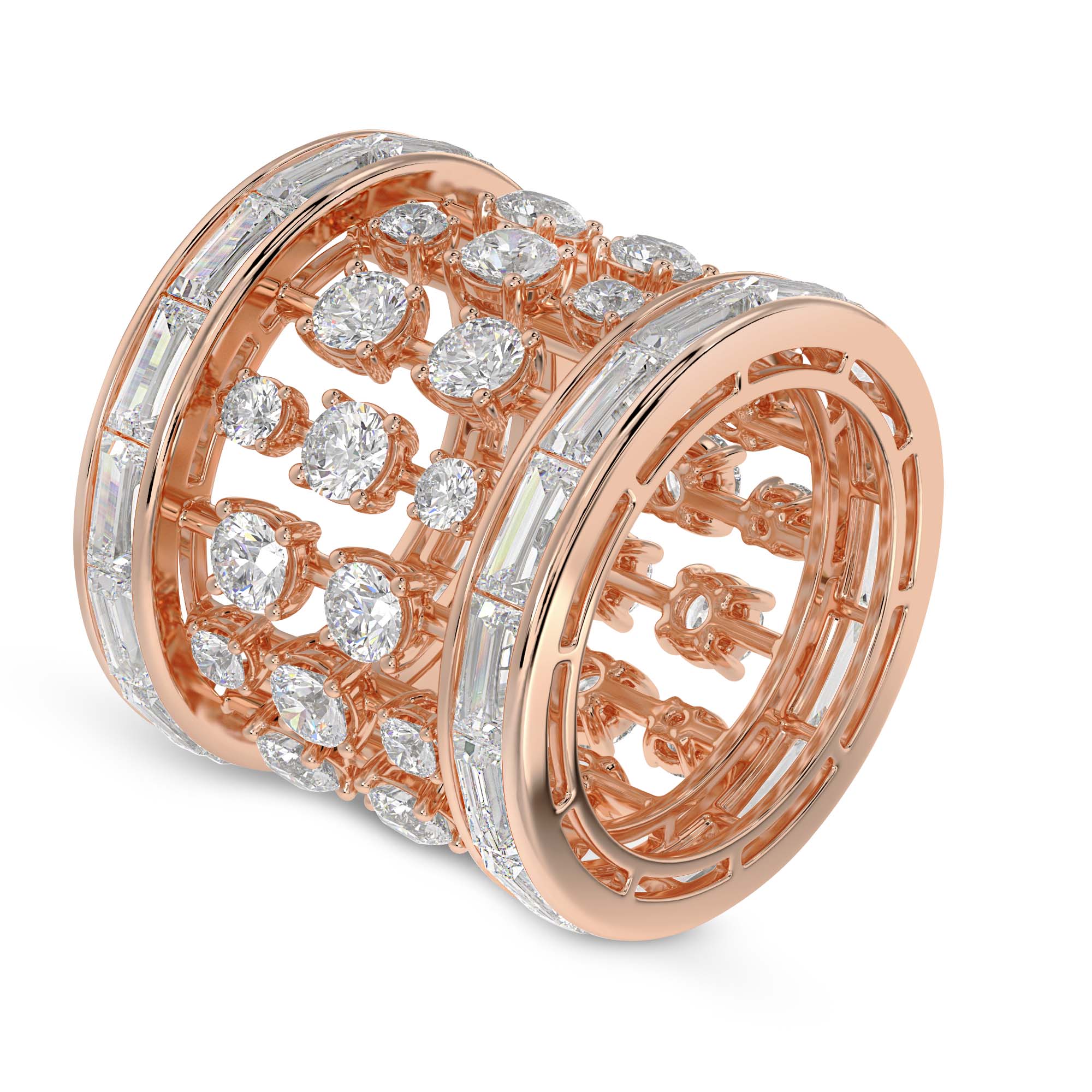 The Barrel Cocktail Ring front view