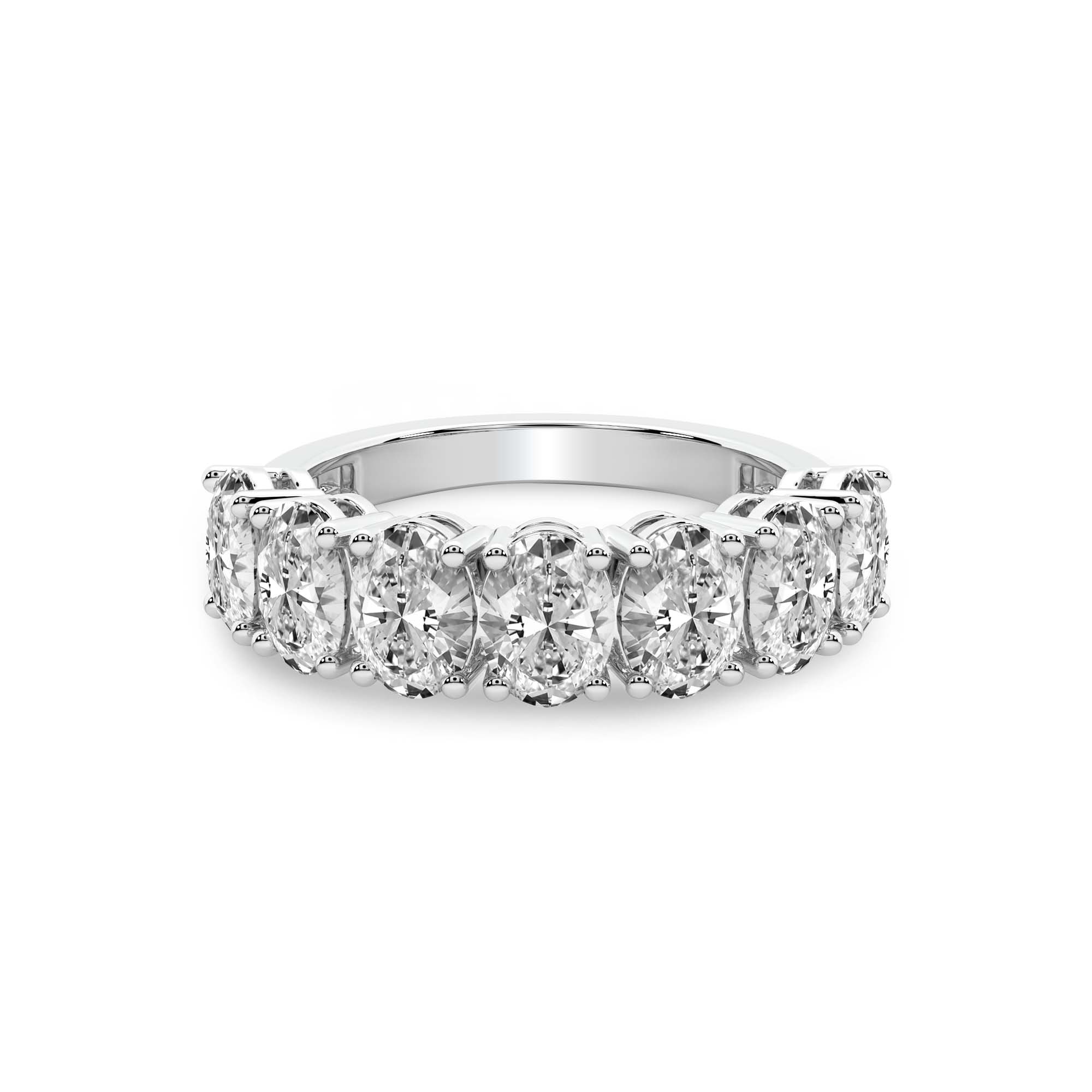 Blanca Oval Lab Diamond Anniversary Band front view