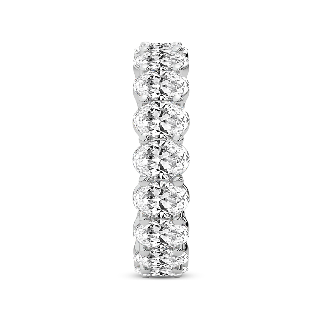 Oval Diamond Eternity Band white gold ring, small left view