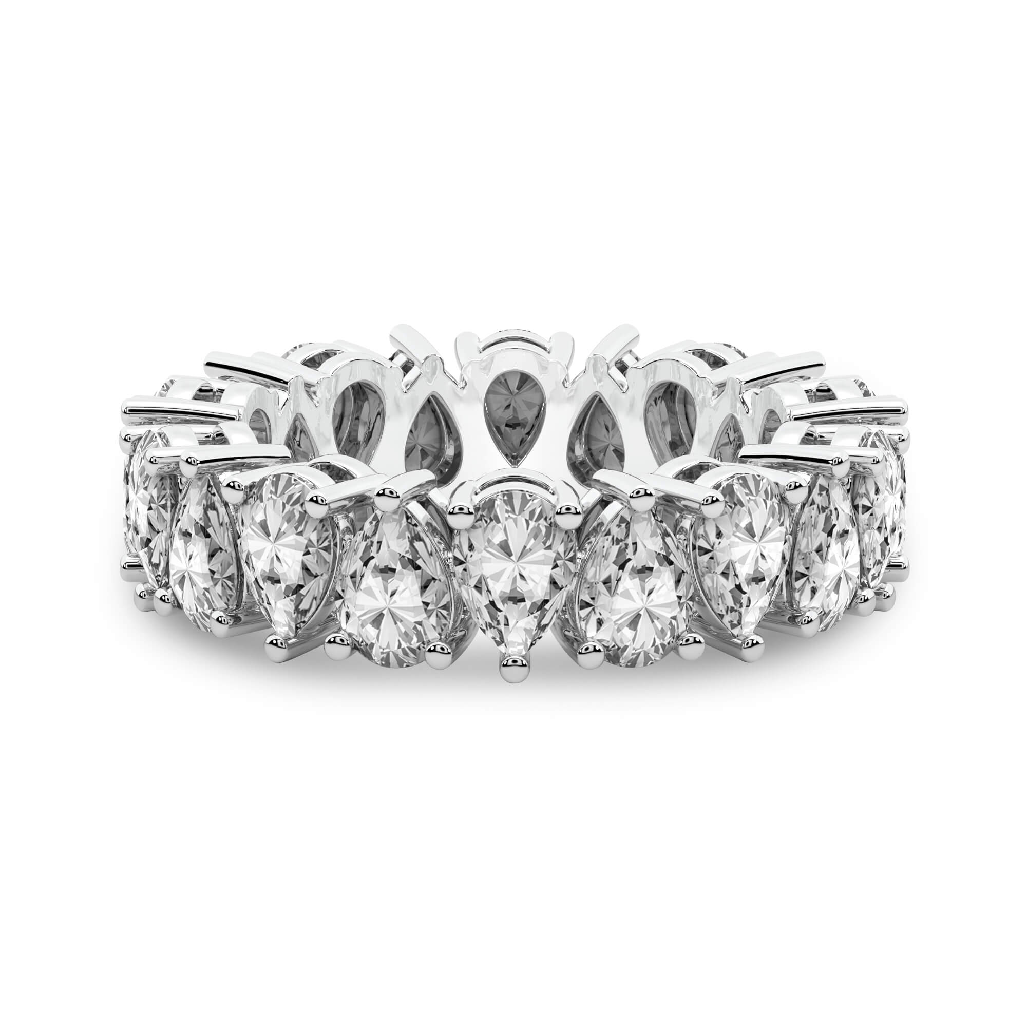 Fable Pear Lab Diamond Eternity Ring front view