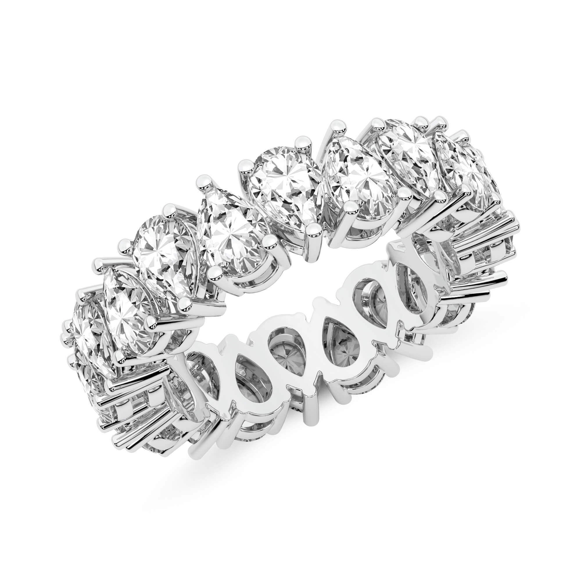Fable Pear Lab Diamond Eternity Ring right view