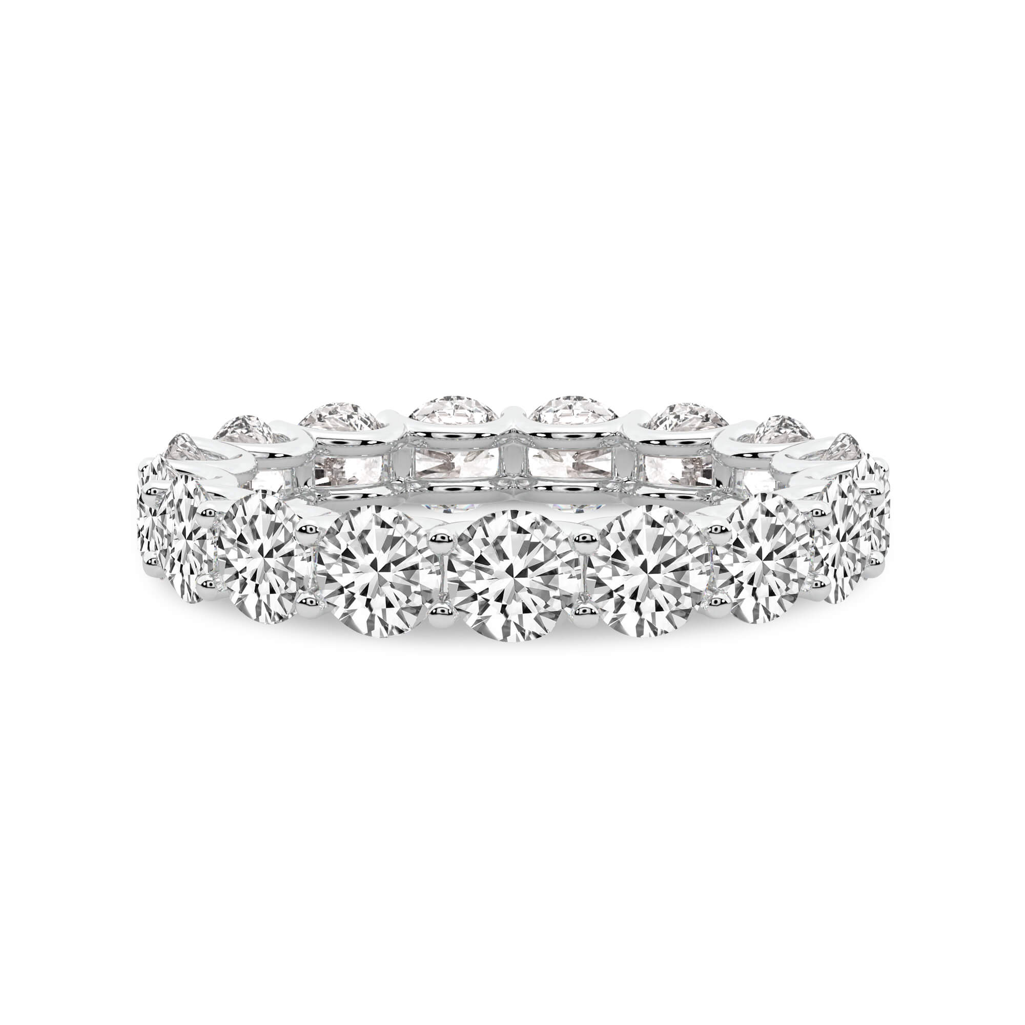 Neveah Round Lab Diamond Eternity Ring front view