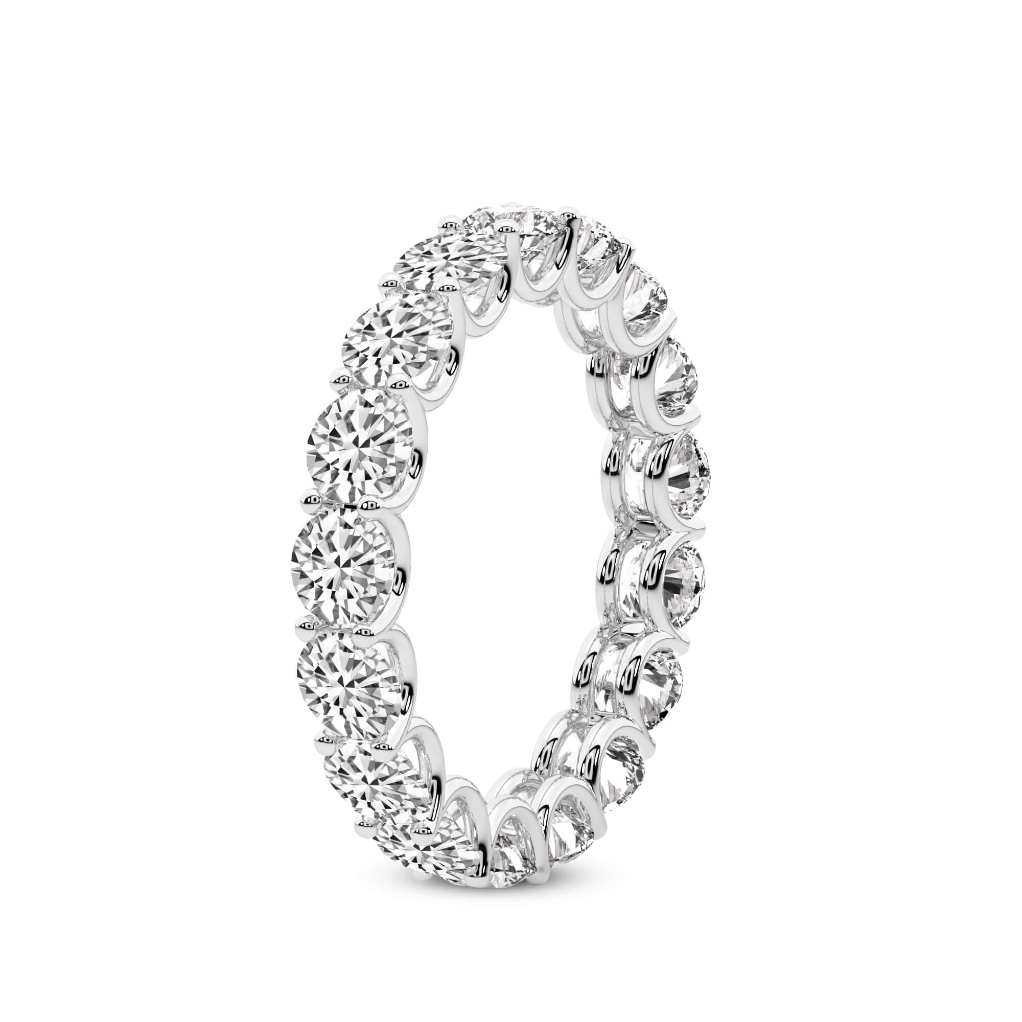 Neveah Round Lab Diamond Eternity Ring left view