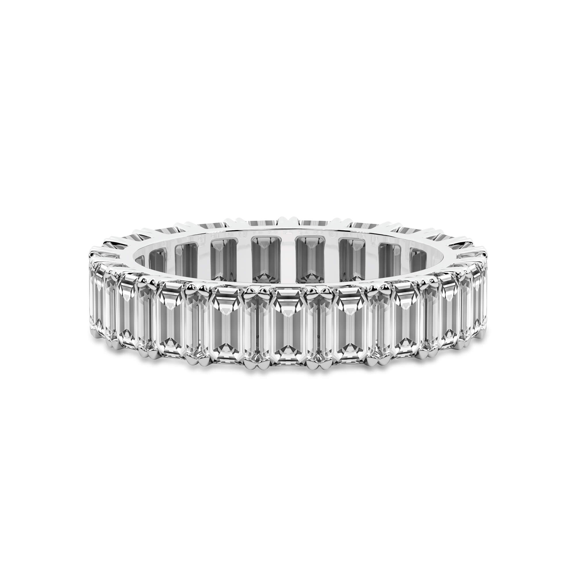 Riley Emerald Lab Diamond Eternity Ring front view