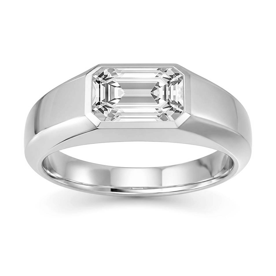 18kt White Gold Regis Men's Ring (1 Ct. Tw.) front image