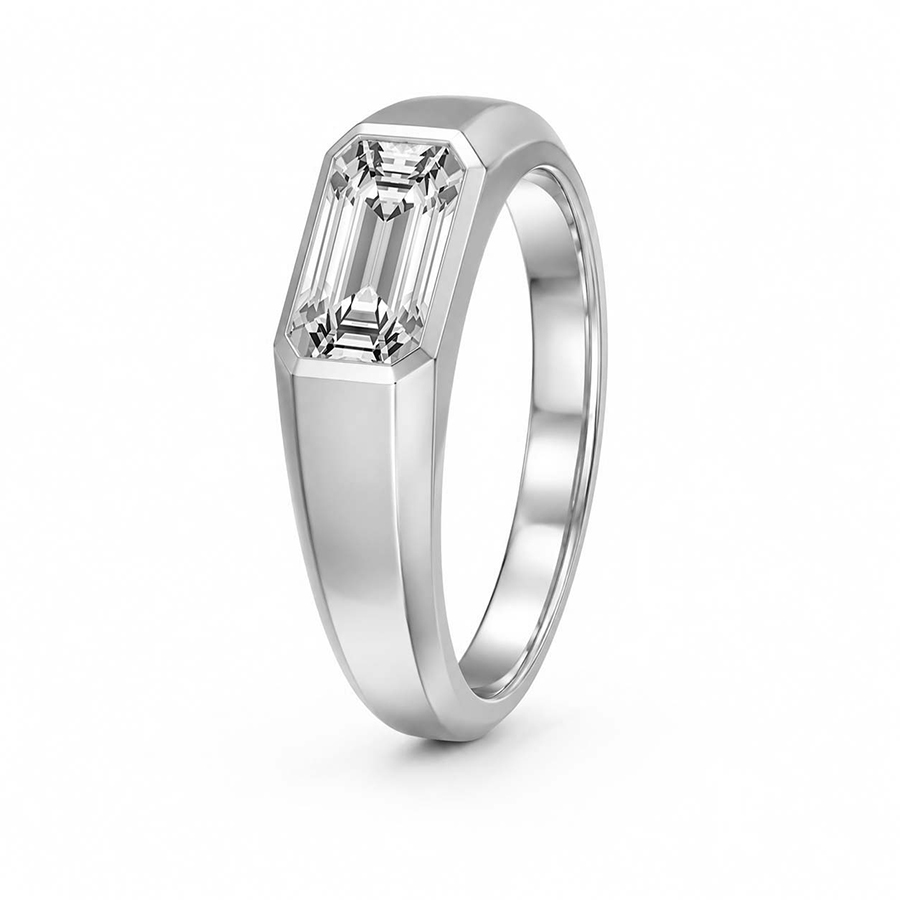 18kt White Gold Regis Men's Ring (1 Ct. Tw.) left