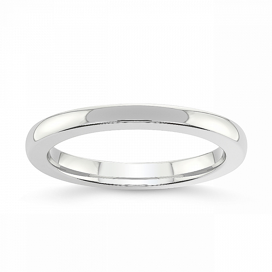 Simple Dana Matching Ring Band white gold ring, small front view