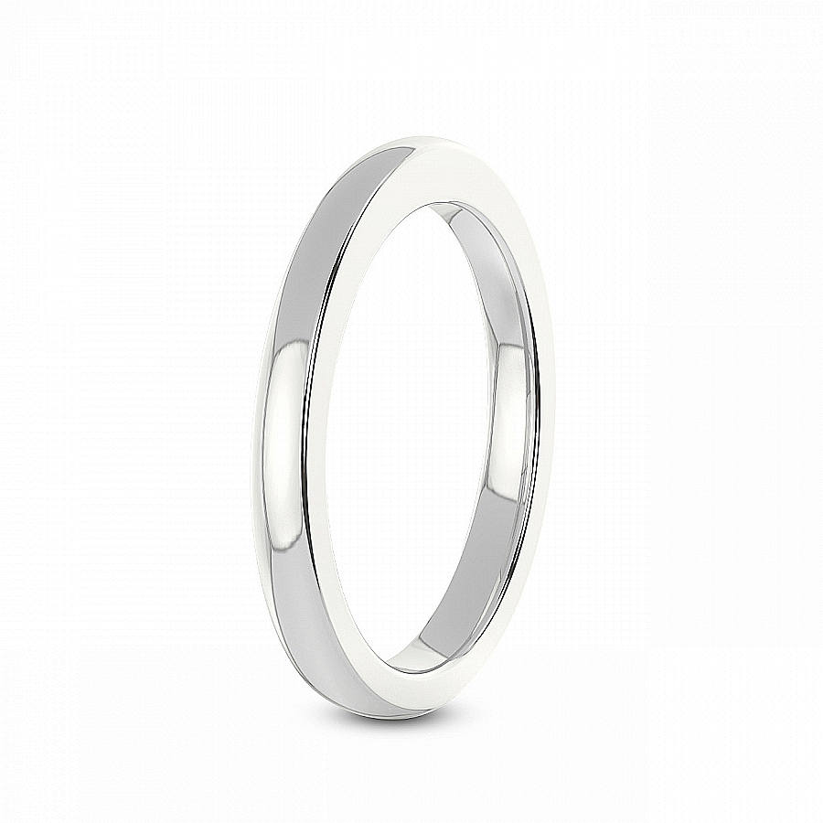 Simple Dana Matching Ring Band white gold ring, small left view