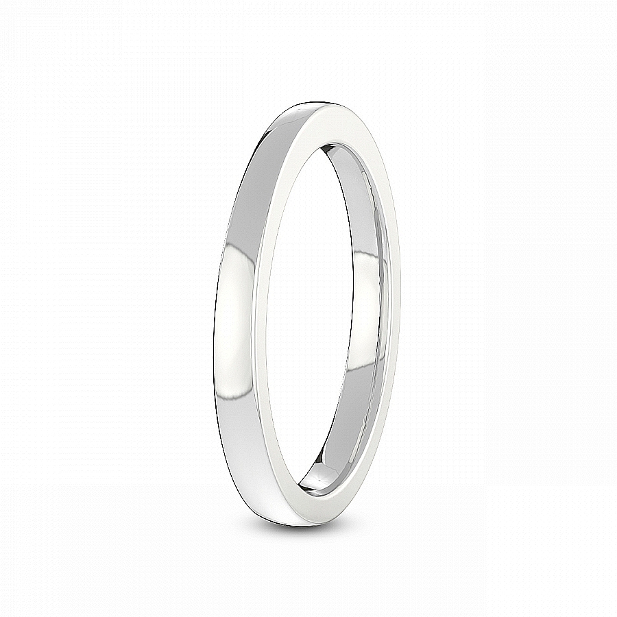 Simple Miya Matching Band white gold ring, small left view