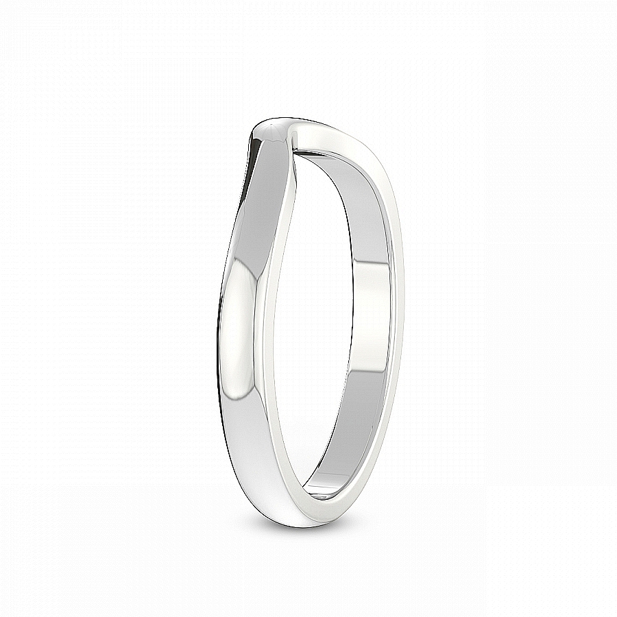 Brea Petite Matching Band white gold ring, small left view