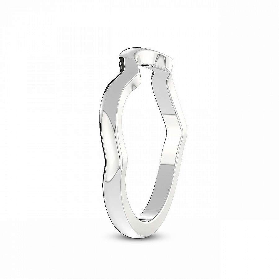 Ida Twisted Matching Band white gold ring, small left view
