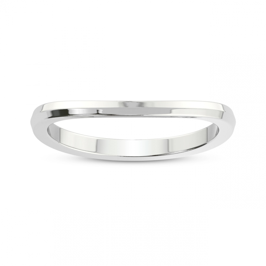 Ivy Dainty Matching Band white gold ring, small front view