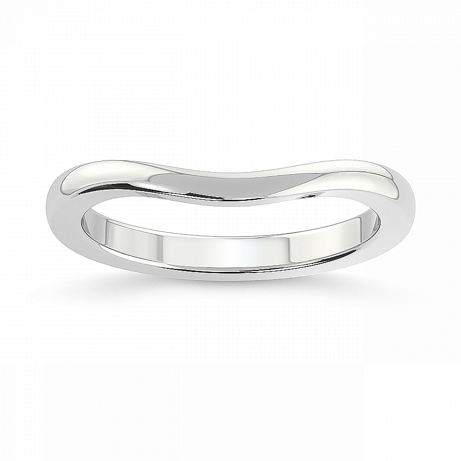 Hera Petite Matching Band white gold ring, small front view