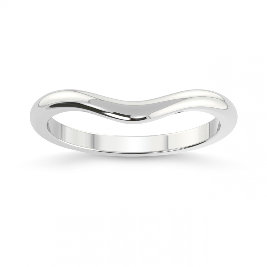 Effie Petite Matching Band white gold ring, small front view