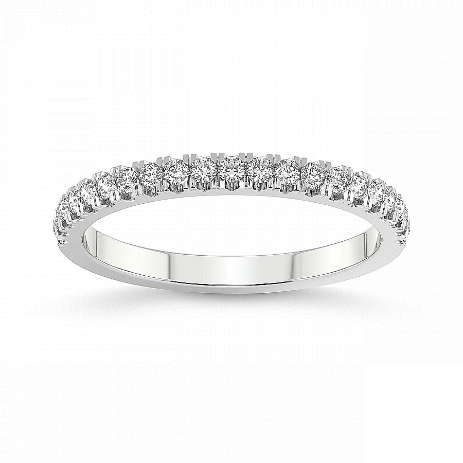 Mila Matching Band white gold ring, small front view