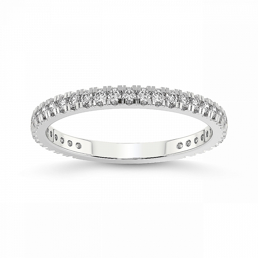 Olga Matching Band white gold ring, small front view