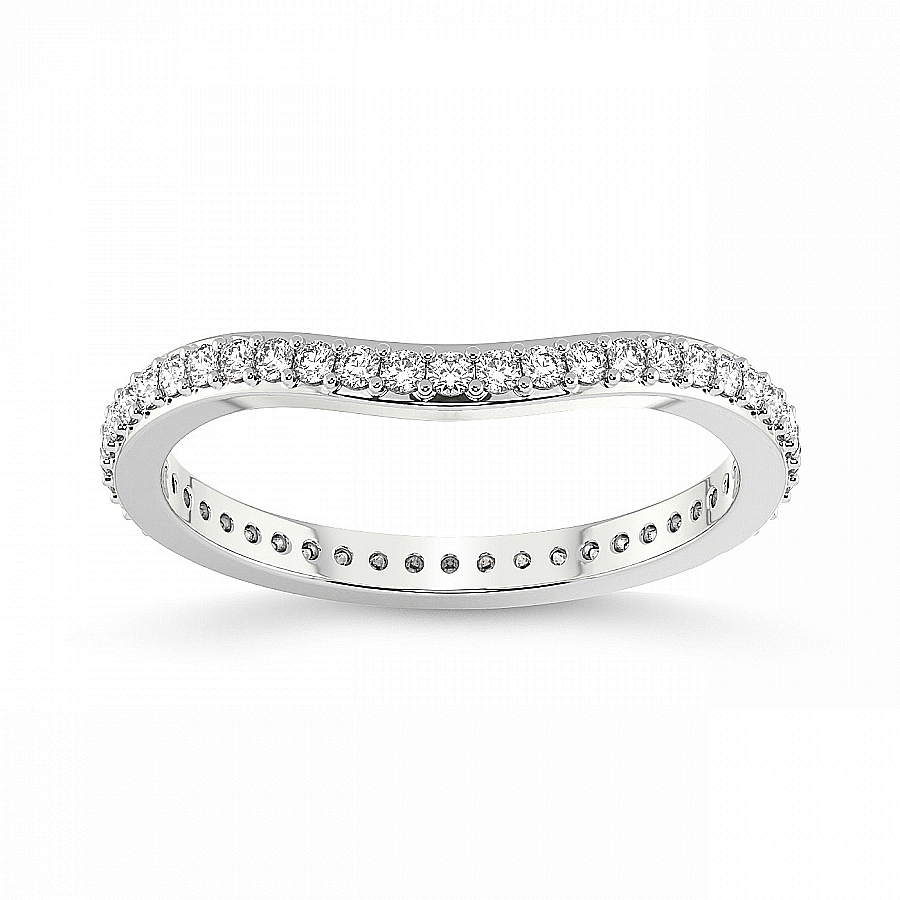 Rue Matching Band white gold ring, small front view