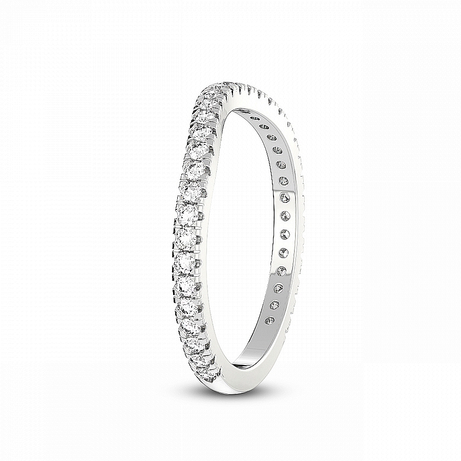 Zea Matching Band white gold ring, small left view