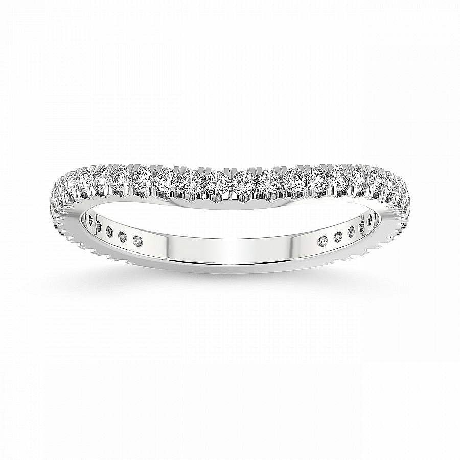 Ziv Matching Band white gold ring, small front view