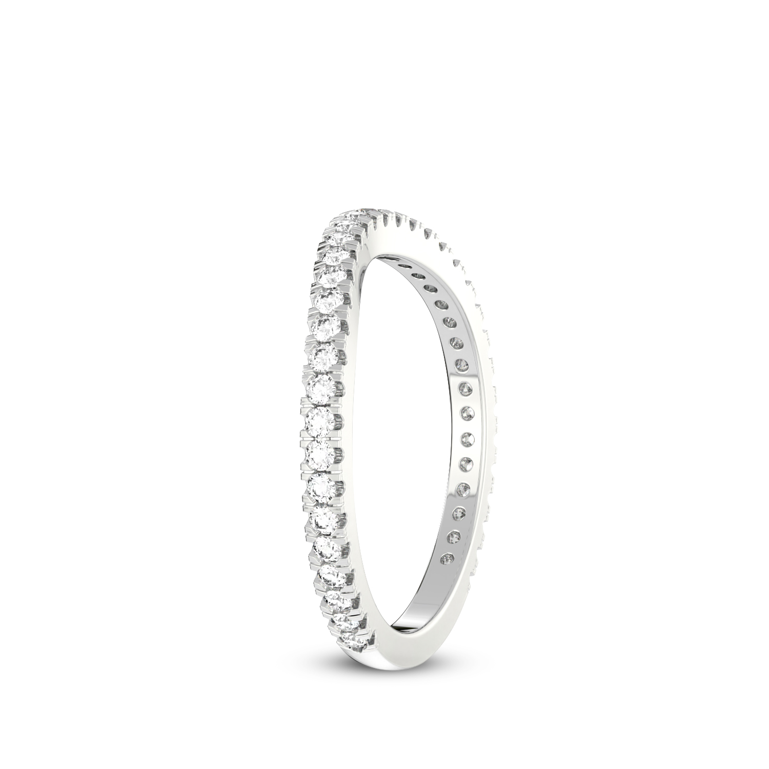 Ziv Wedding Band left view