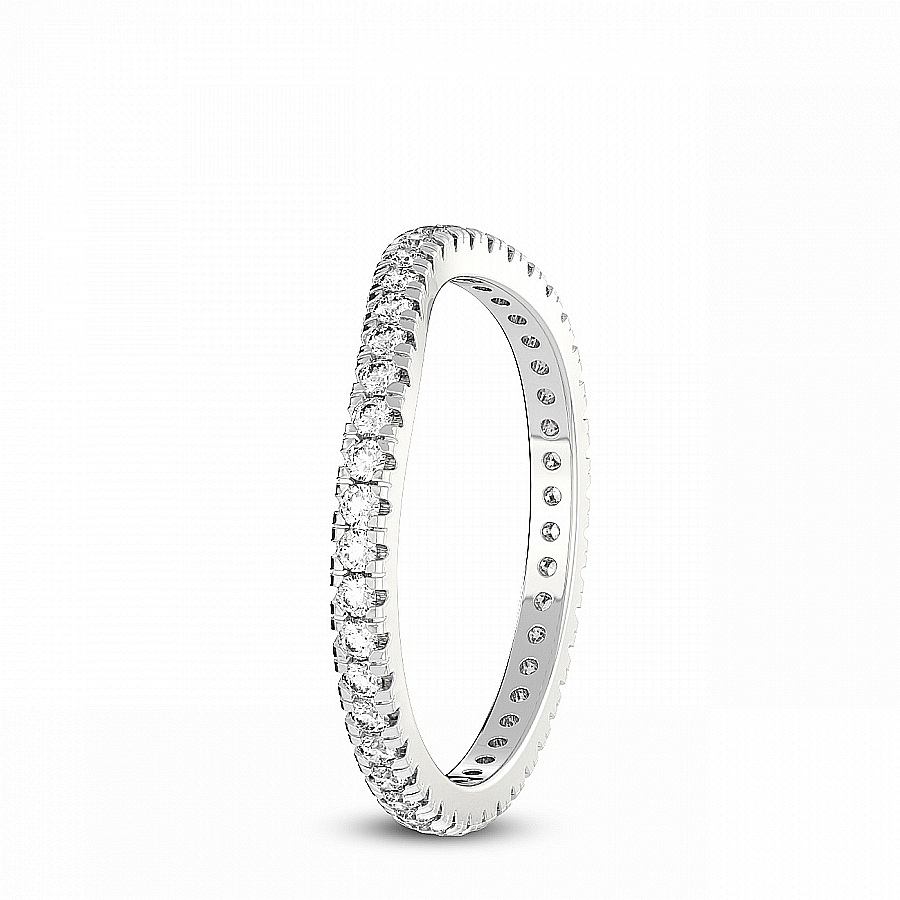Jazz Matching Band white gold ring, small left view