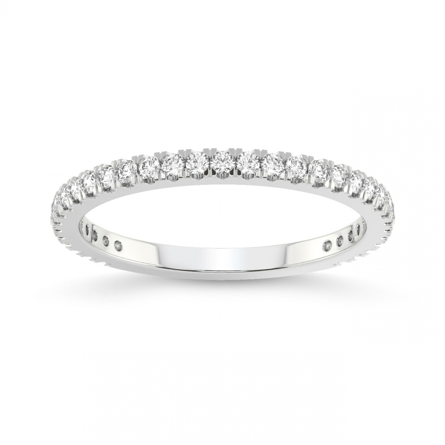 Wyn Matching Band white gold ring, small front view