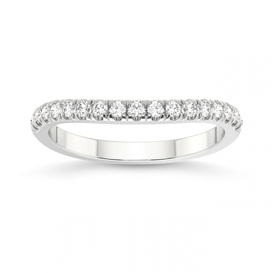Jaden Matching Band white gold ring, small front view