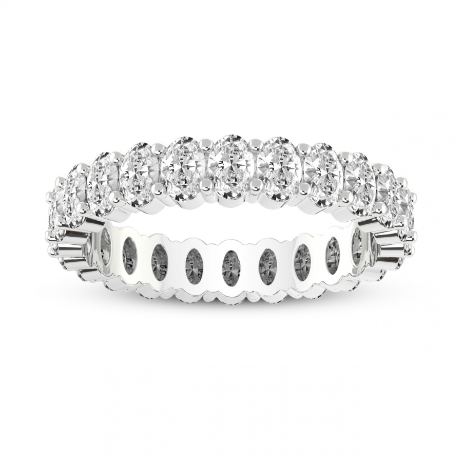 Tina Matching Band white gold ring, small front view