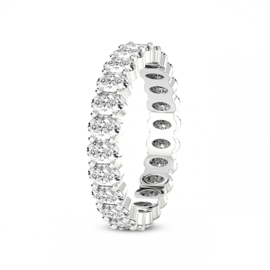 Tina Matching Band white gold ring, small left view