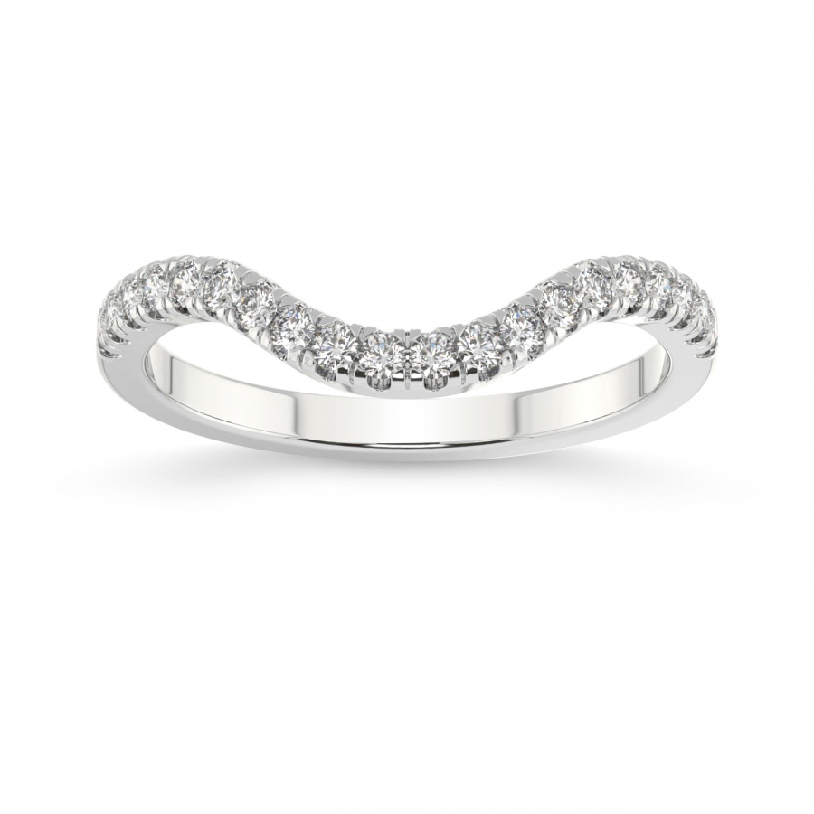 Tye Matching Band white gold ring, small front view
