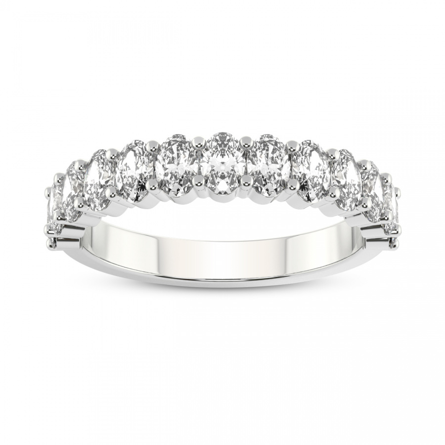 Hazel Matching Band white gold ring, small front view