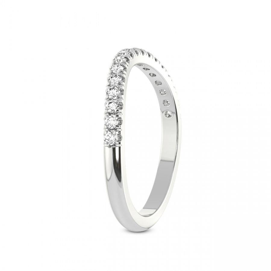 Jovie Matching Band prong Setting white gold band ring, left view