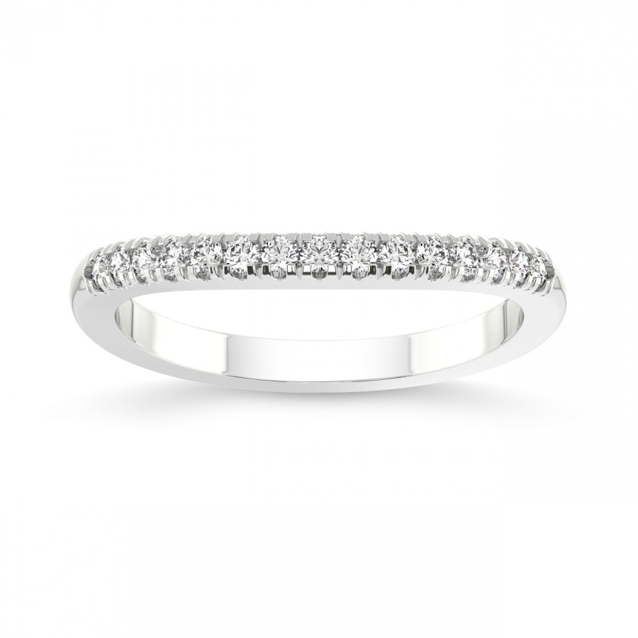 Beth Matching Band white gold ring, small front view