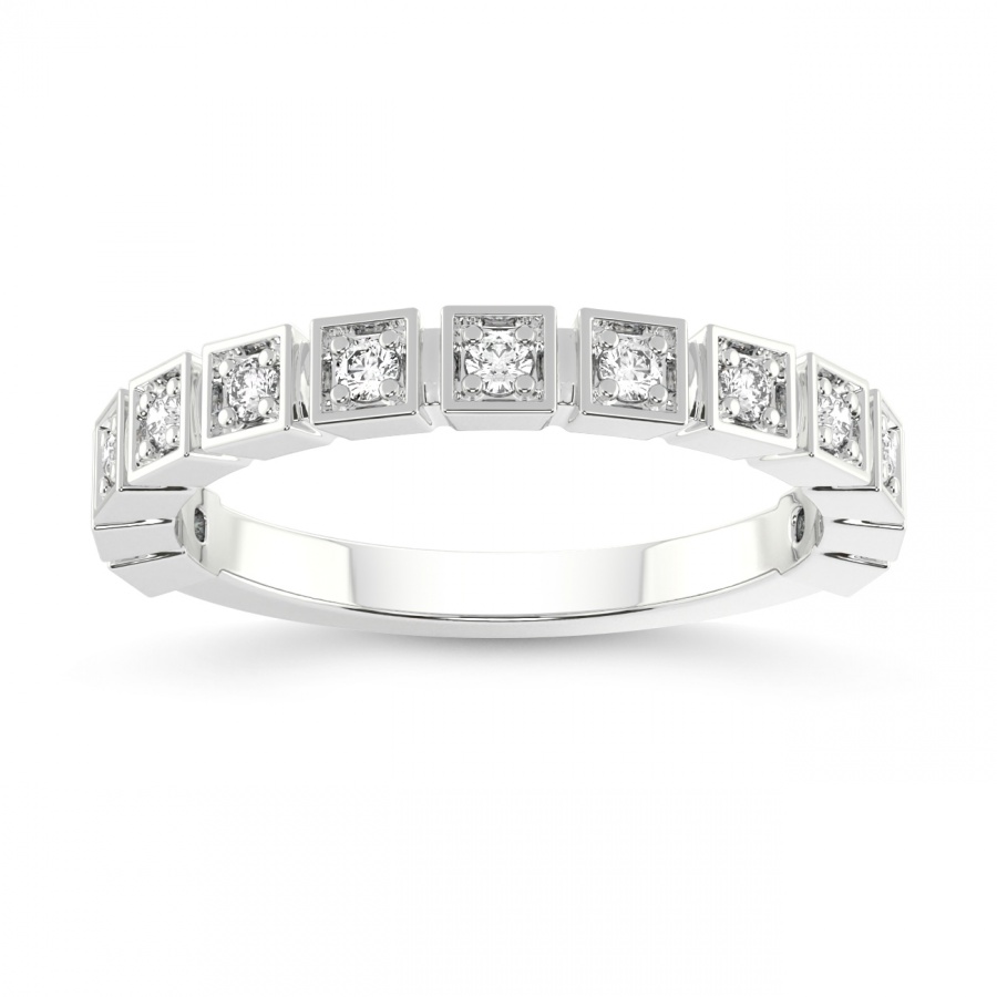 Jules Matching Band white gold ring, small front view