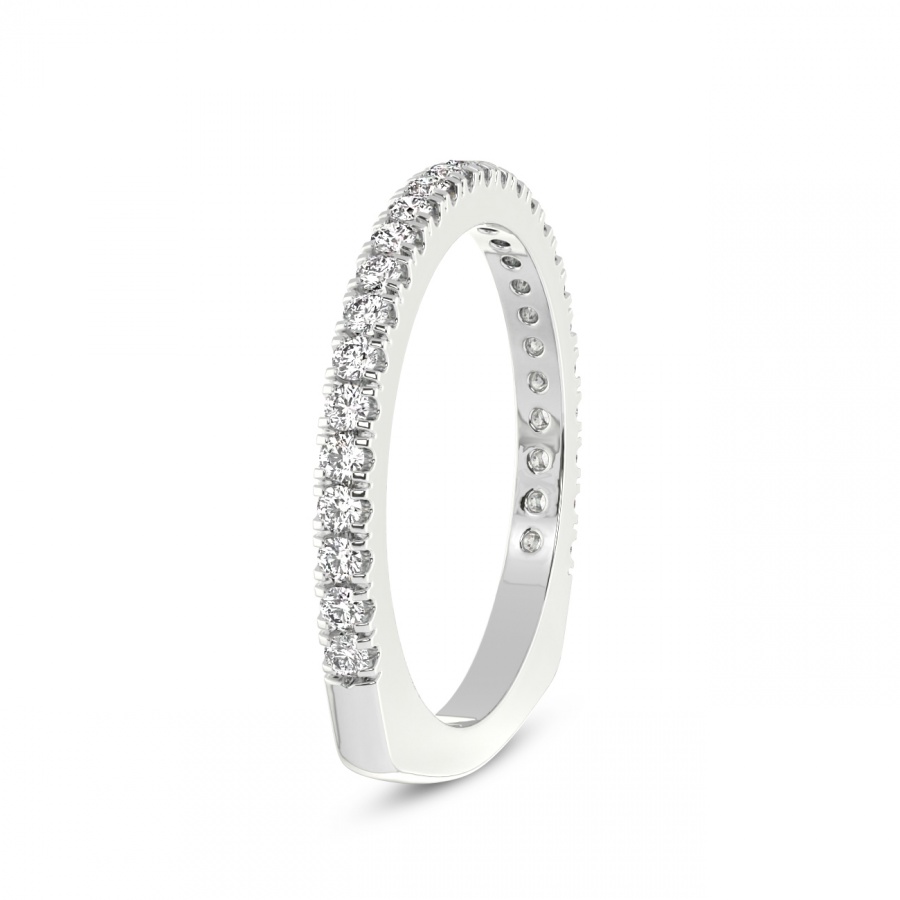 Hayes Matching Band white gold ring, small left view