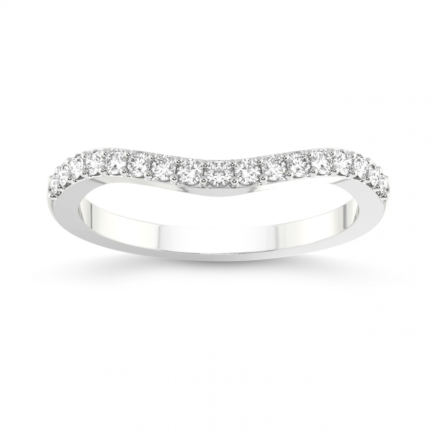 Sia Matching Band white gold ring, small front view