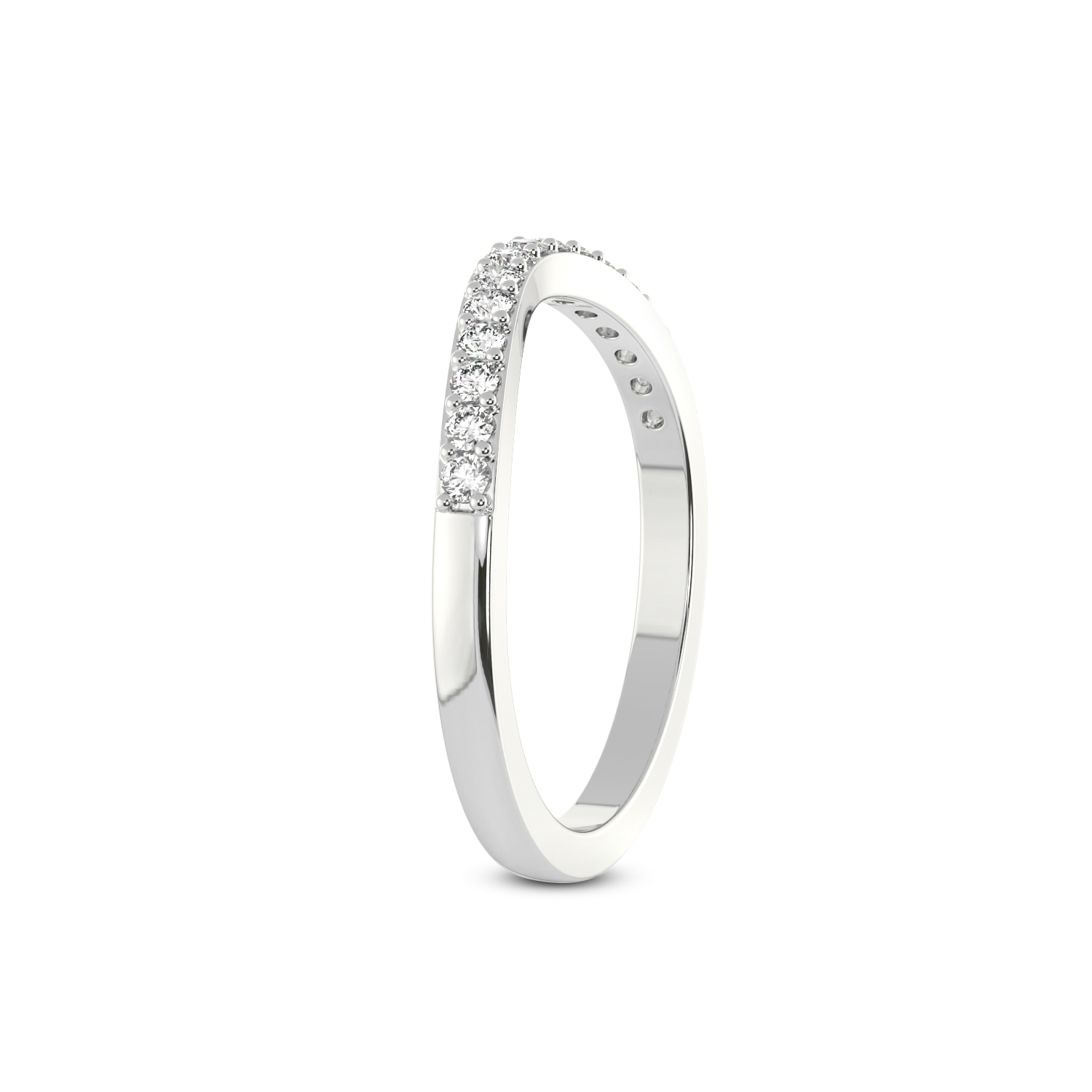 Glen Wedding Band left view