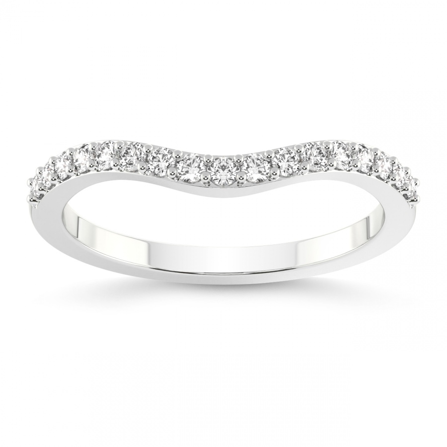 Kelly Matching Band white gold ring, small front view