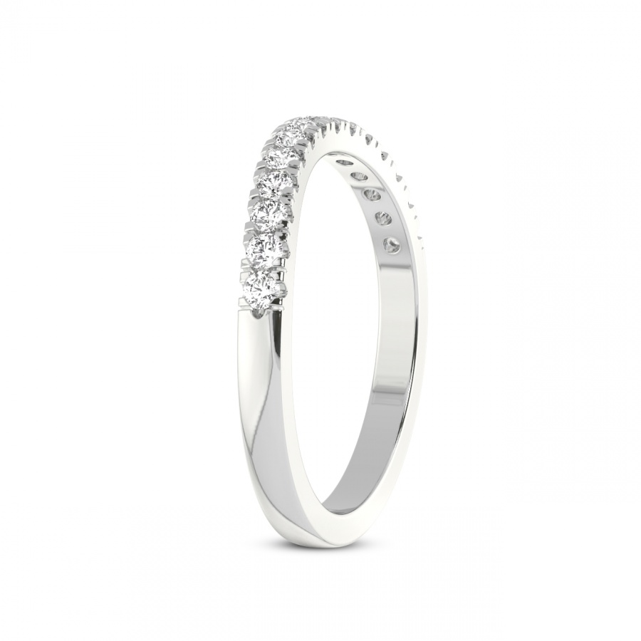Milan Matching Band white gold ring, small left view