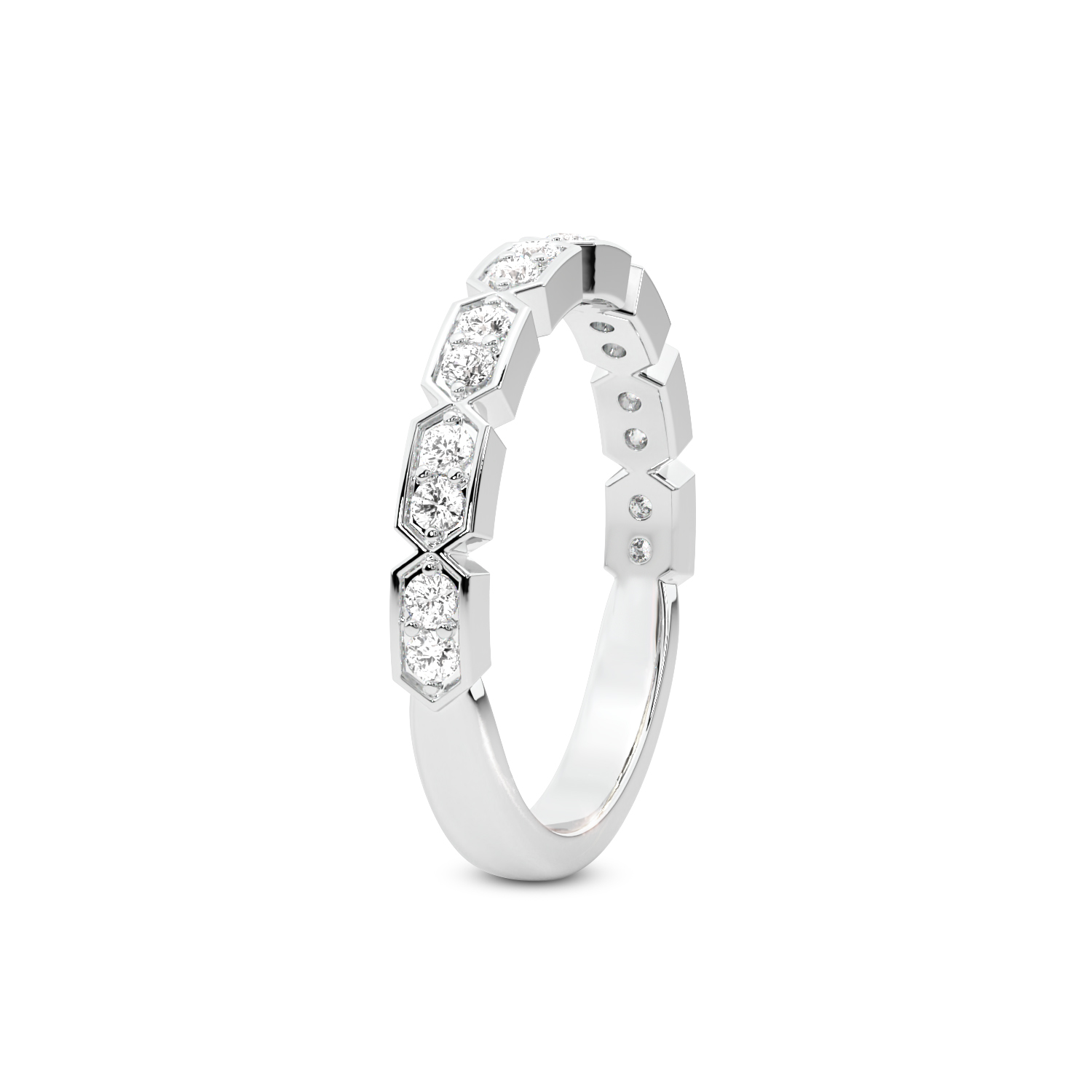 Lara Wedding Band left view